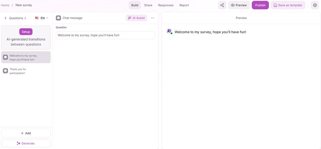 Add questions and blocks