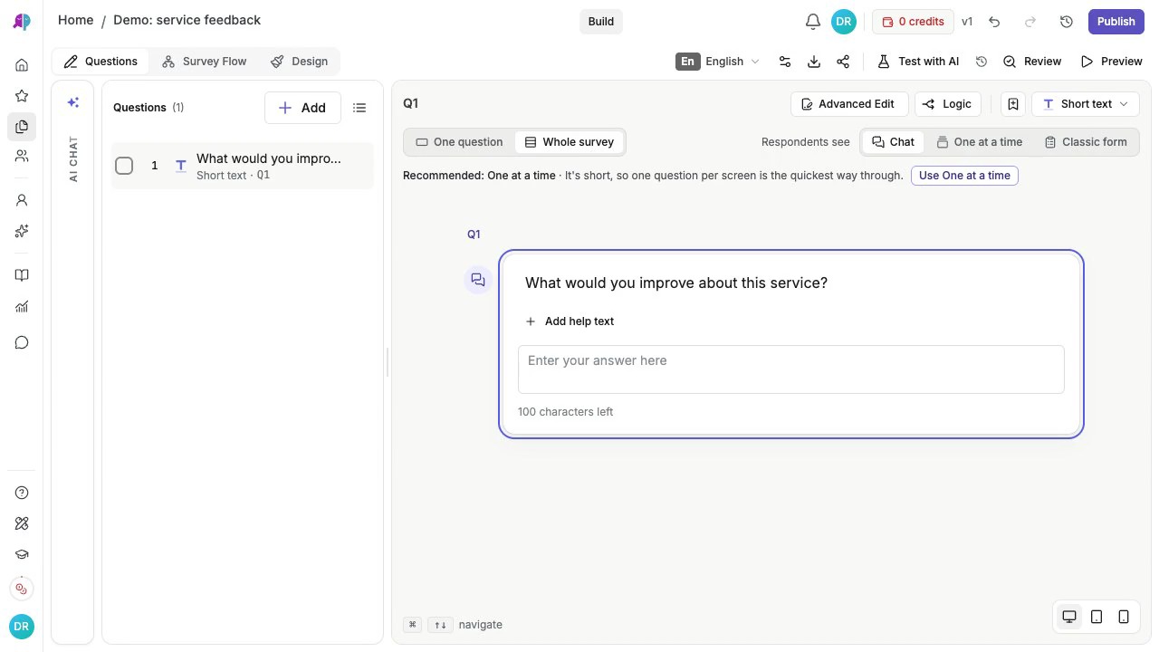Send your survey to multiple people